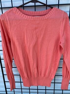 Sonoma Coral Scoop Neck Lightweight Sweater